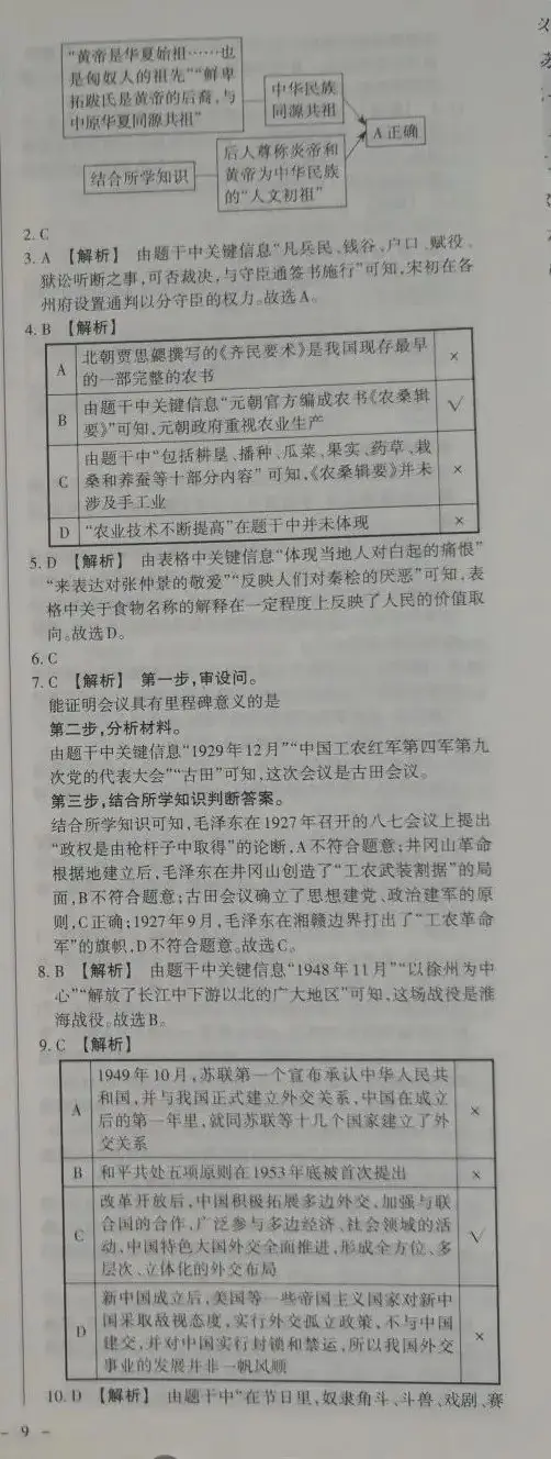 【中考历史】2023年山西省中考模拟百校联考 历史 试卷及答案(二) 第9张 【中考历史】2023年山西省中考模拟百校联考 历史 试卷及答案(二) 第9张
