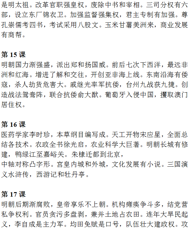 中考历史必背知识点+答题模板+思维导图 第10张 中考历史必背知识点+答题模板+思维导图 第10张