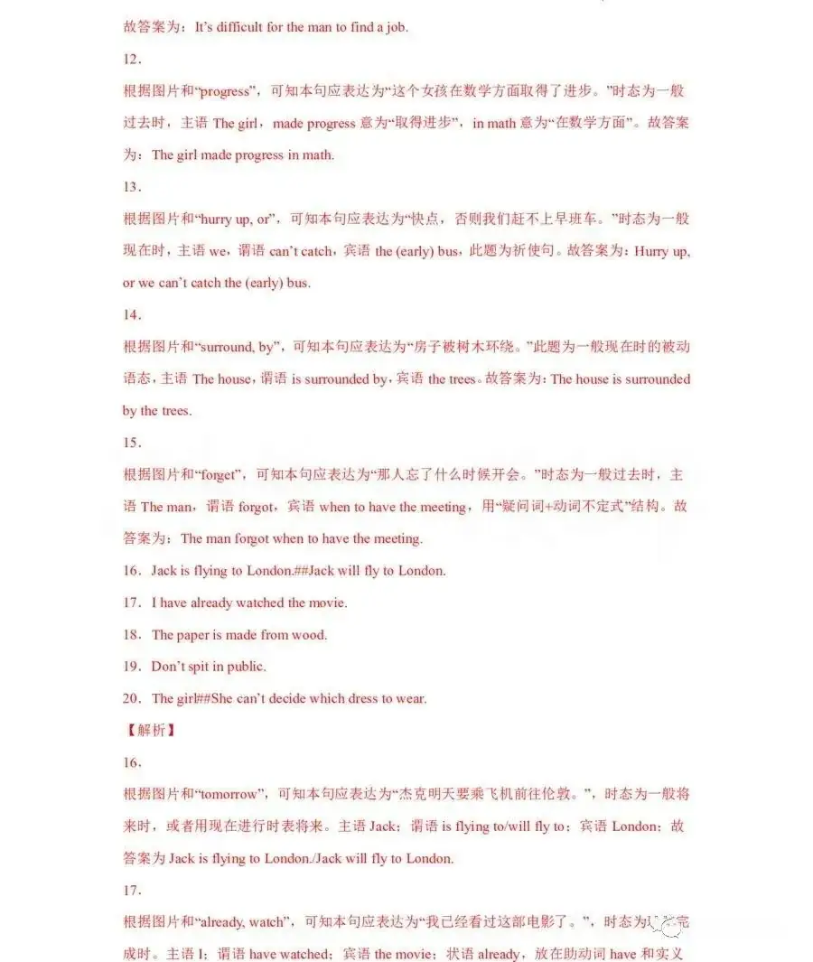 【中考英语】看图作文写作技巧,初中生必备!(附真题例文及答案解析) 第22张