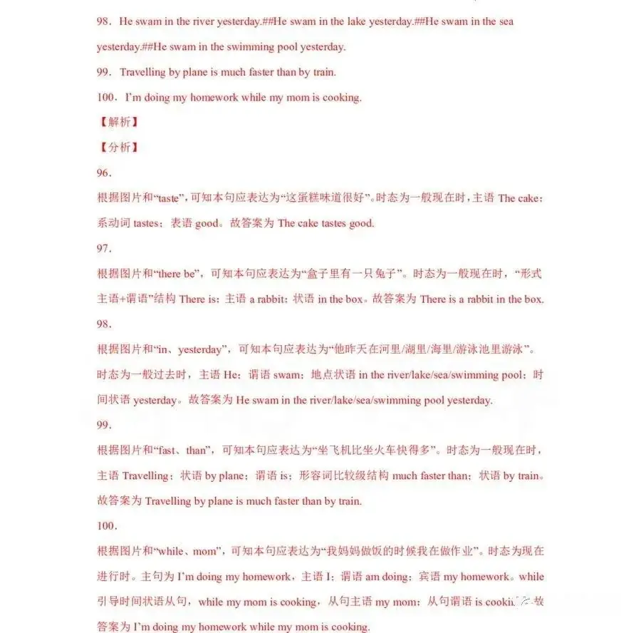 【中考英语】看图作文写作技巧,初中生必备!(附真题例文及答案解析) 第37张