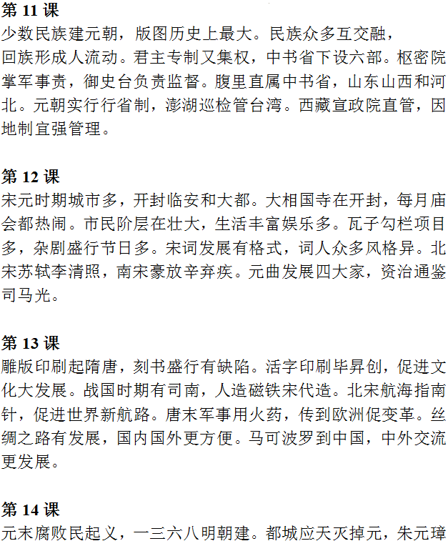 中考历史必背知识点+答题模板+思维导图 第9张 中考历史必背知识点+答题模板+思维导图 第9张