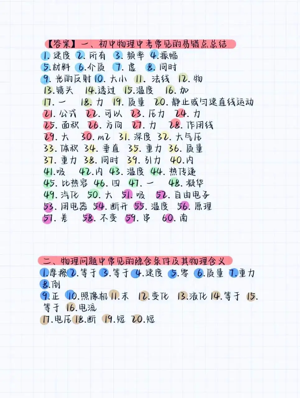中考物理,常考的60个易错点+40个隐藏条件-第8张图片-四季读书网 中考物理,常考的60个易错点+40个隐藏条件-第8张图片-四季读书网