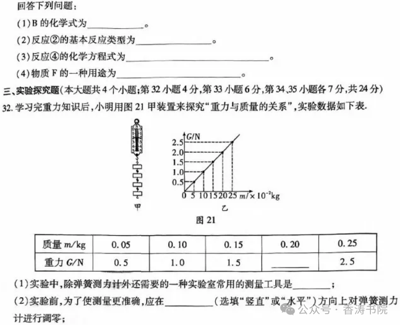 中考理综 | 2024河北省中考预测试题乾、坤卷含答案-第49张图片-四季读书网