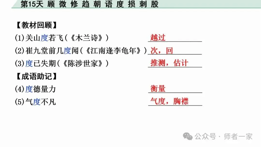 【免费领】2024中考语文总复习160个文言实词一遍过(第15天)-第16张图片-四季读书网 【免费领】2024中考语文总复习160个文言实词一遍过(第15天)-第16张图片-四季读书网