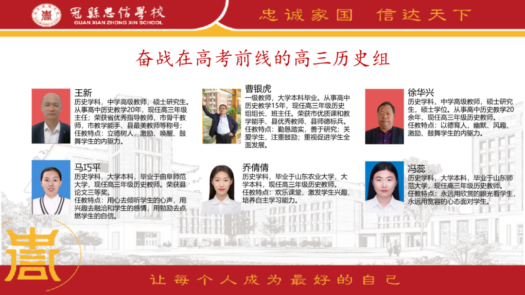 【教师风采】高考备考,携手奋斗——走进忠信高中高三教师-第10张图片-四季读书网