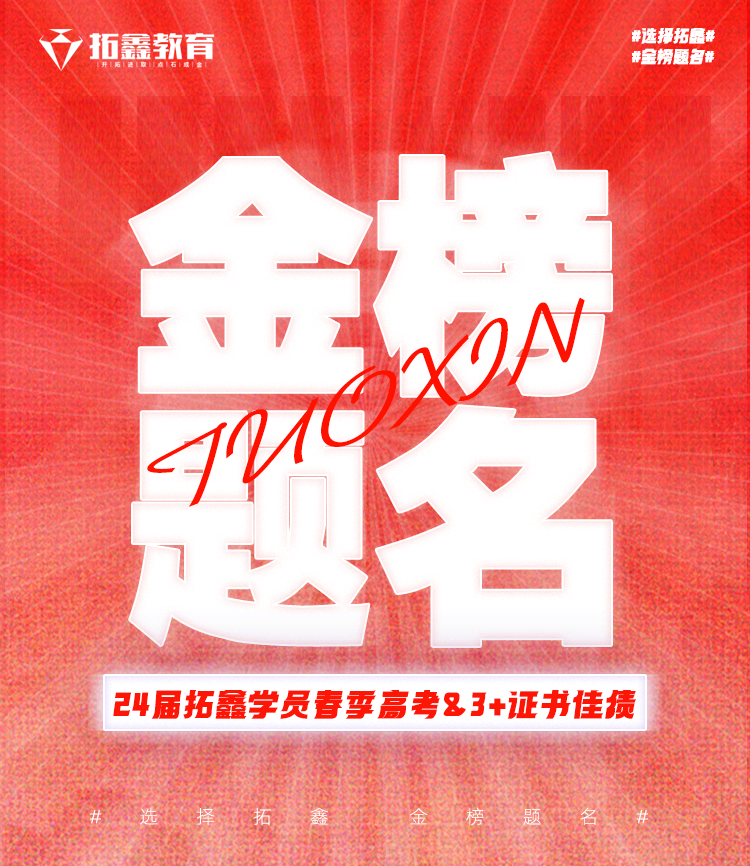24届拓鑫学员春季高考&高职高考录取喜报-第2张图片-四季读书网 24届拓鑫学员春季高考&高职高考录取喜报-第2张图片-四季读书网