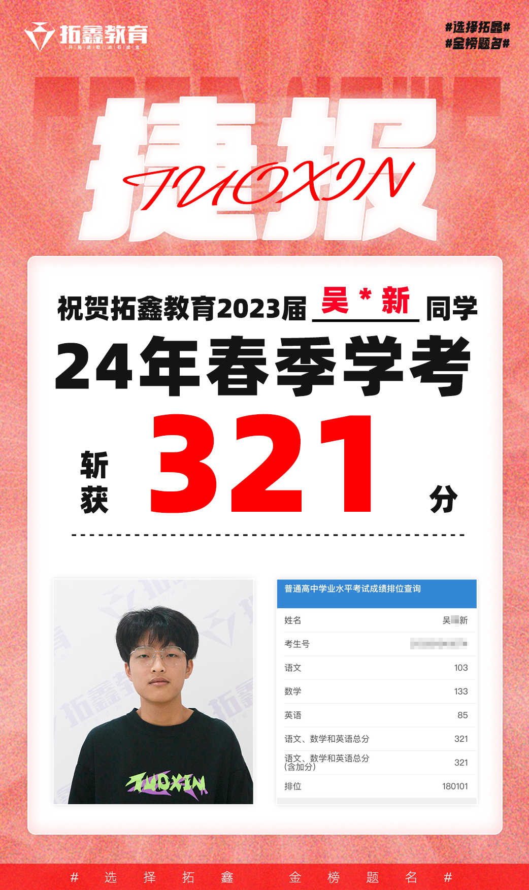 24届拓鑫学员春季高考&3+证书佳绩-第11张图片-四季读书网
