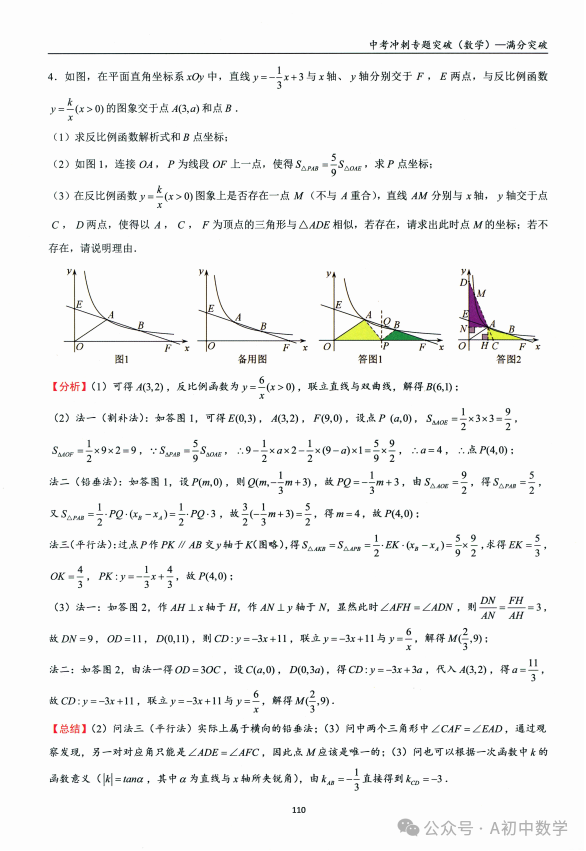中考数学:双曲线综合专题 第17张 中考数学:双曲线综合专题 第17张