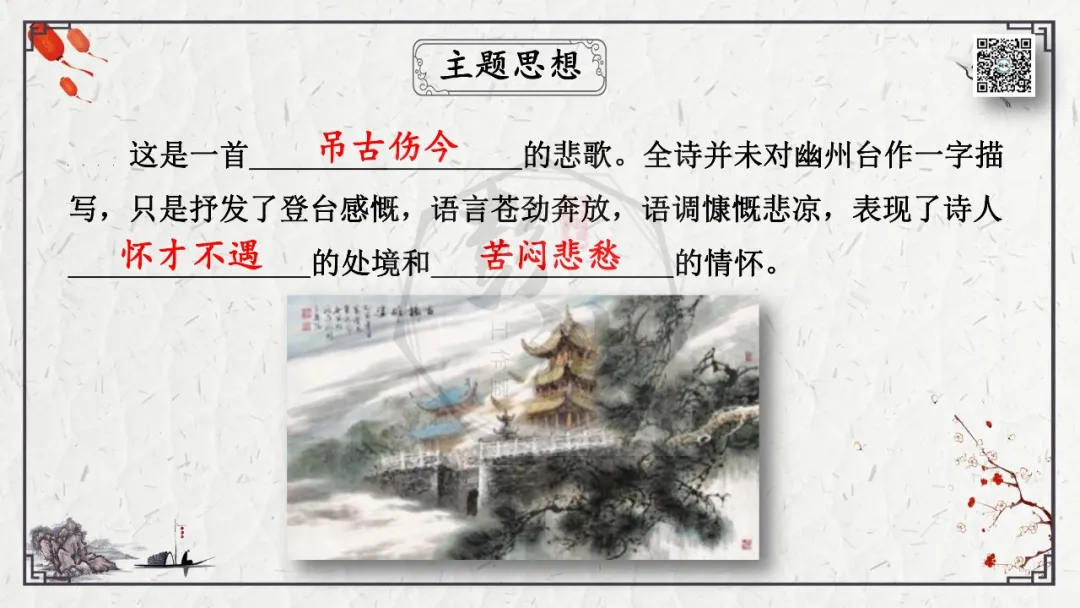 【中考专项复习课件】诗词曲85篇-18《登幽州台歌》 第11张 【中考专项复习课件】诗词曲85篇-18《登幽州台歌》 第11张