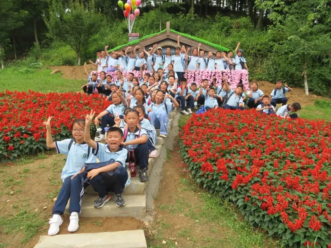 英山毕昇小学500多名师生到四季花海开展研学实践 第5张 英山毕昇小学500多名师生到四季花海开展研学实践 第5张