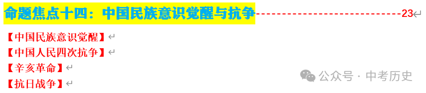 2024年中考历史终极押题(绝密)第1-3期 第5张 2024年中考历史终极押题(绝密)第1-3期 第5张