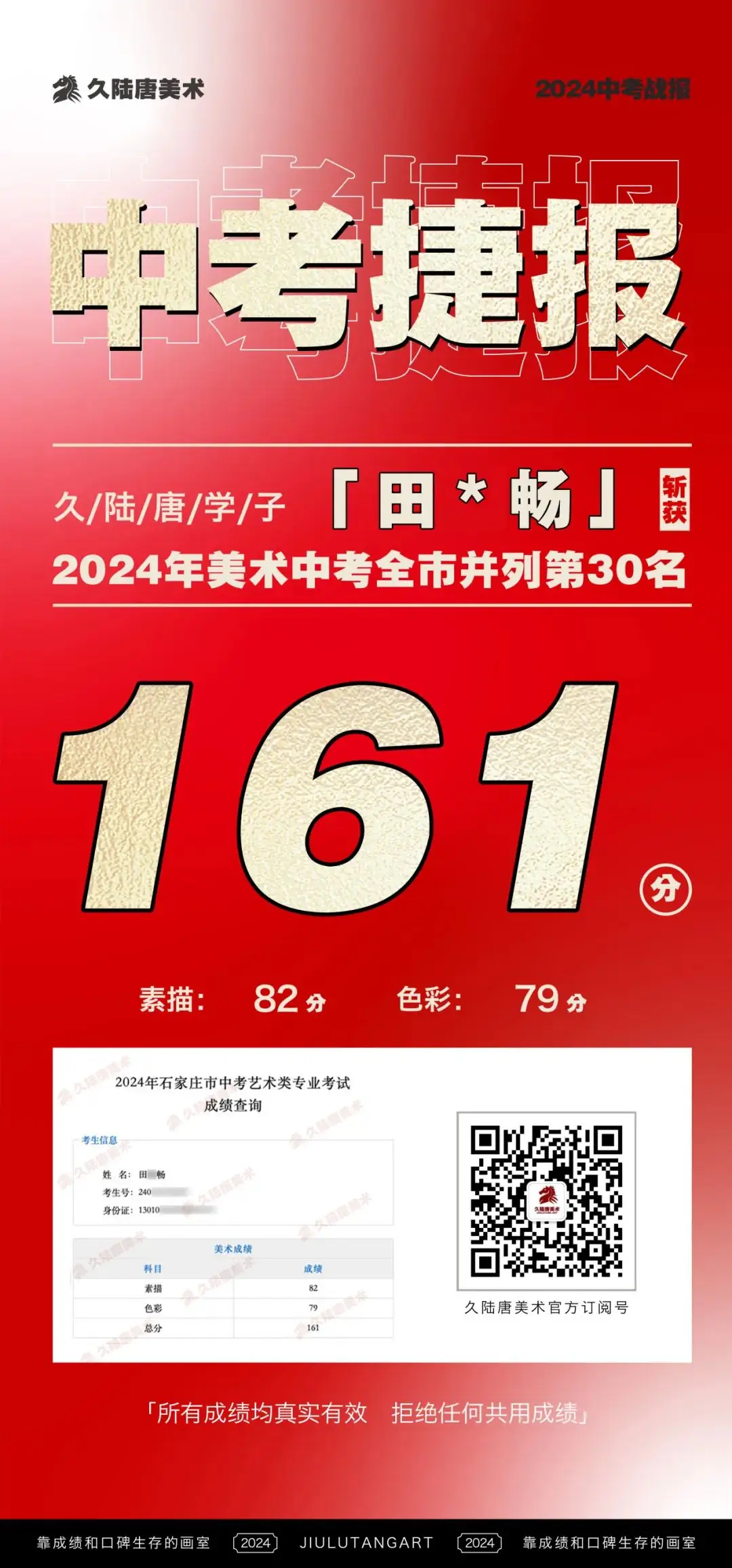 久陆唐美术2024届中考捷报|中考美术成绩出类拔萃!全‮并市‬列前‮名三‬共7人‮陆久‬唐独占4人! 第67张