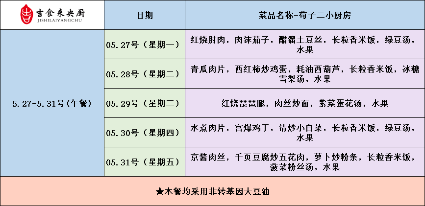 荀子实验第二小学一周食谱美味来袭 第10张 荀子实验第二小学一周食谱美味来袭 第10张