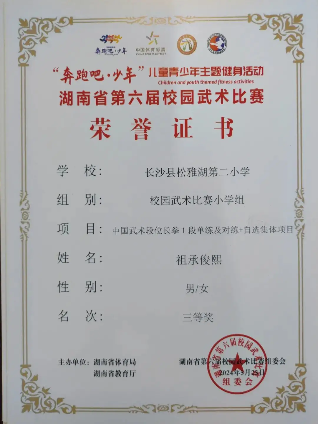 【喜报】热烈祝贺长沙县松雅湖第二小学在湖南省第六届校园武术比赛中喜获佳绩 第12张 【喜报】热烈祝贺长沙县松雅湖第二小学在湖南省第六届校园武术比赛中喜获佳绩 第12张