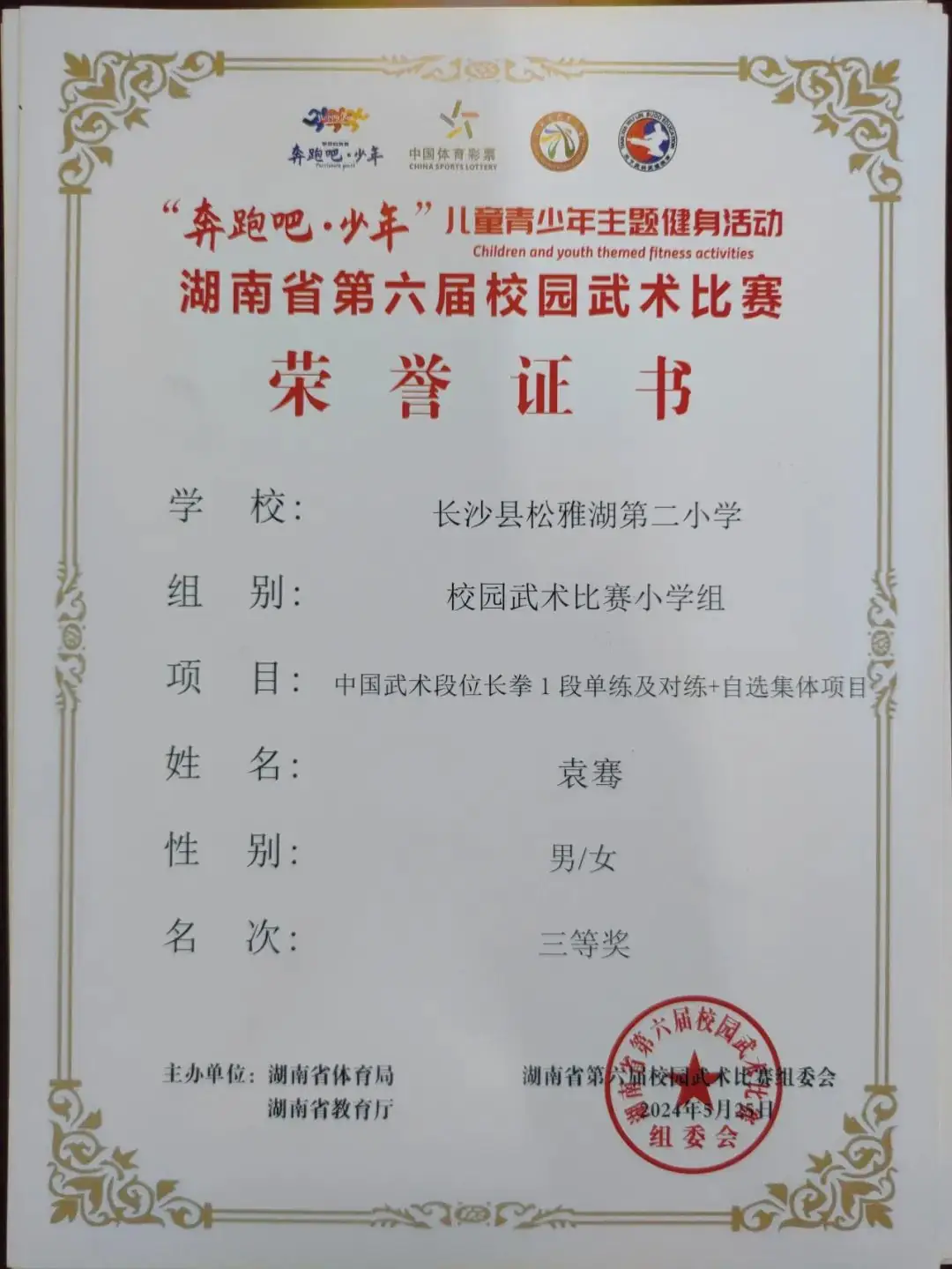 【喜报】热烈祝贺长沙县松雅湖第二小学在湖南省第六届校园武术比赛中喜获佳绩 第20张 【喜报】热烈祝贺长沙县松雅湖第二小学在湖南省第六届校园武术比赛中喜获佳绩 第20张