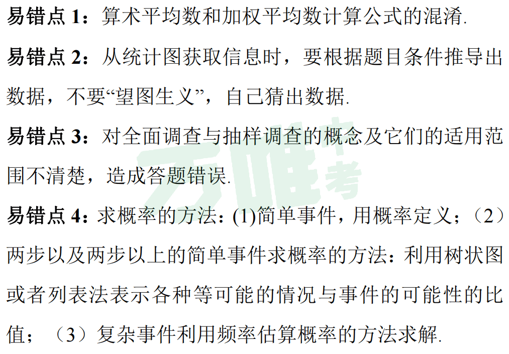 【冲刺中考】中考数学高频易错点梳理,考前必看! 第19张 【冲刺中考】中考数学高频易错点梳理,考前必看! 第19张