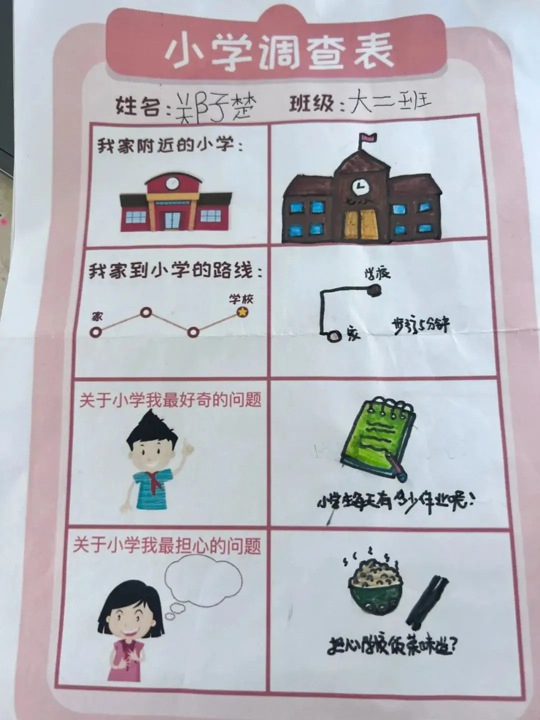 【澄.课程】澄娒娒“趣”小学——大班段《走向小学》主题探究故事 第13张 【澄.课程】澄娒娒“趣”小学——大班段《走向小学》主题探究故事 第13张