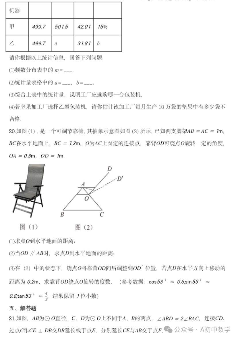 2024江西中考预测卷附答案 第5张 2024江西中考预测卷附答案 第5张
