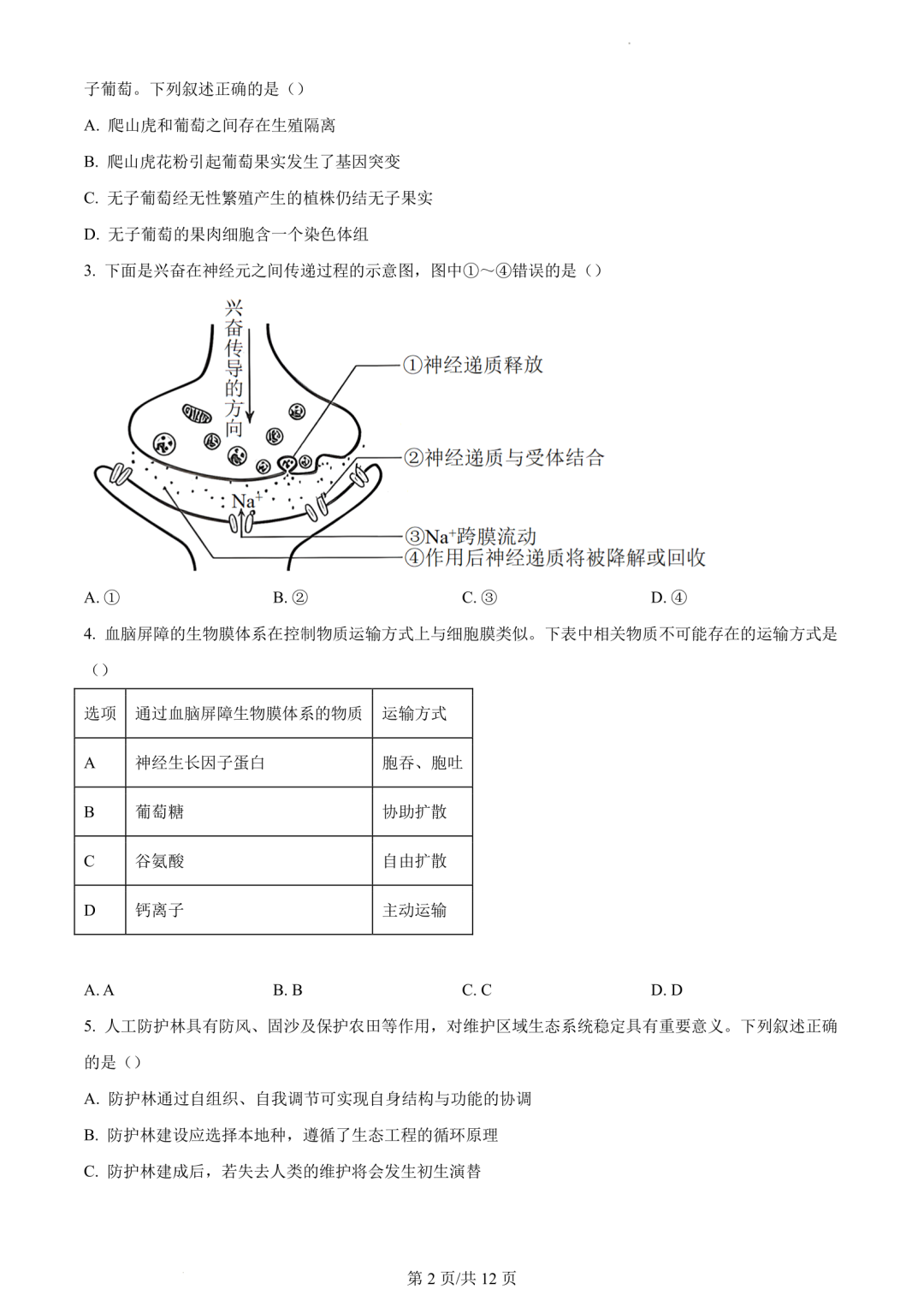 【高考真题】2023年辽宁省高考试题+答案(化学 生物 地理 政治) 第15张 【高考真题】2023年辽宁省高考试题+答案(化学 生物 地理 政治) 第15张