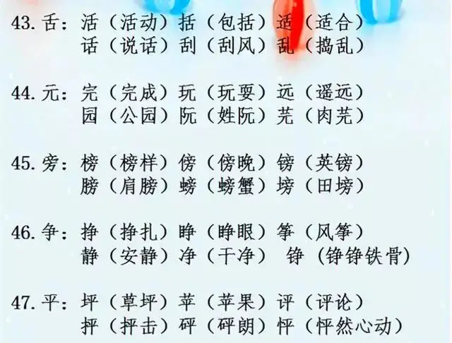 小学语文必考辨字组词,收藏了让孩子每天读一读吧 第21张