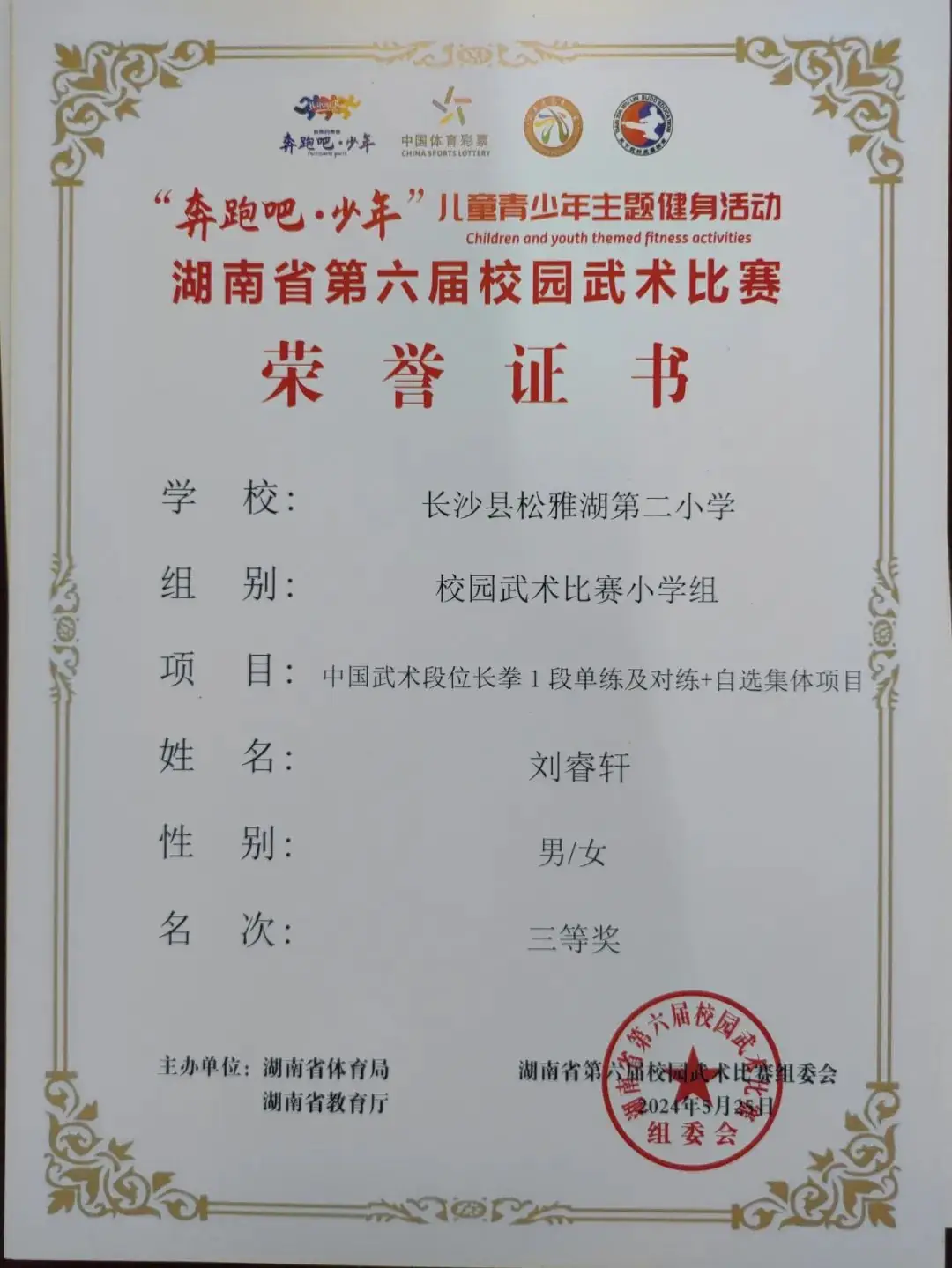 【喜报】热烈祝贺长沙县松雅湖第二小学在湖南省第六届校园武术比赛中喜获佳绩 第18张 【喜报】热烈祝贺长沙县松雅湖第二小学在湖南省第六届校园武术比赛中喜获佳绩 第18张