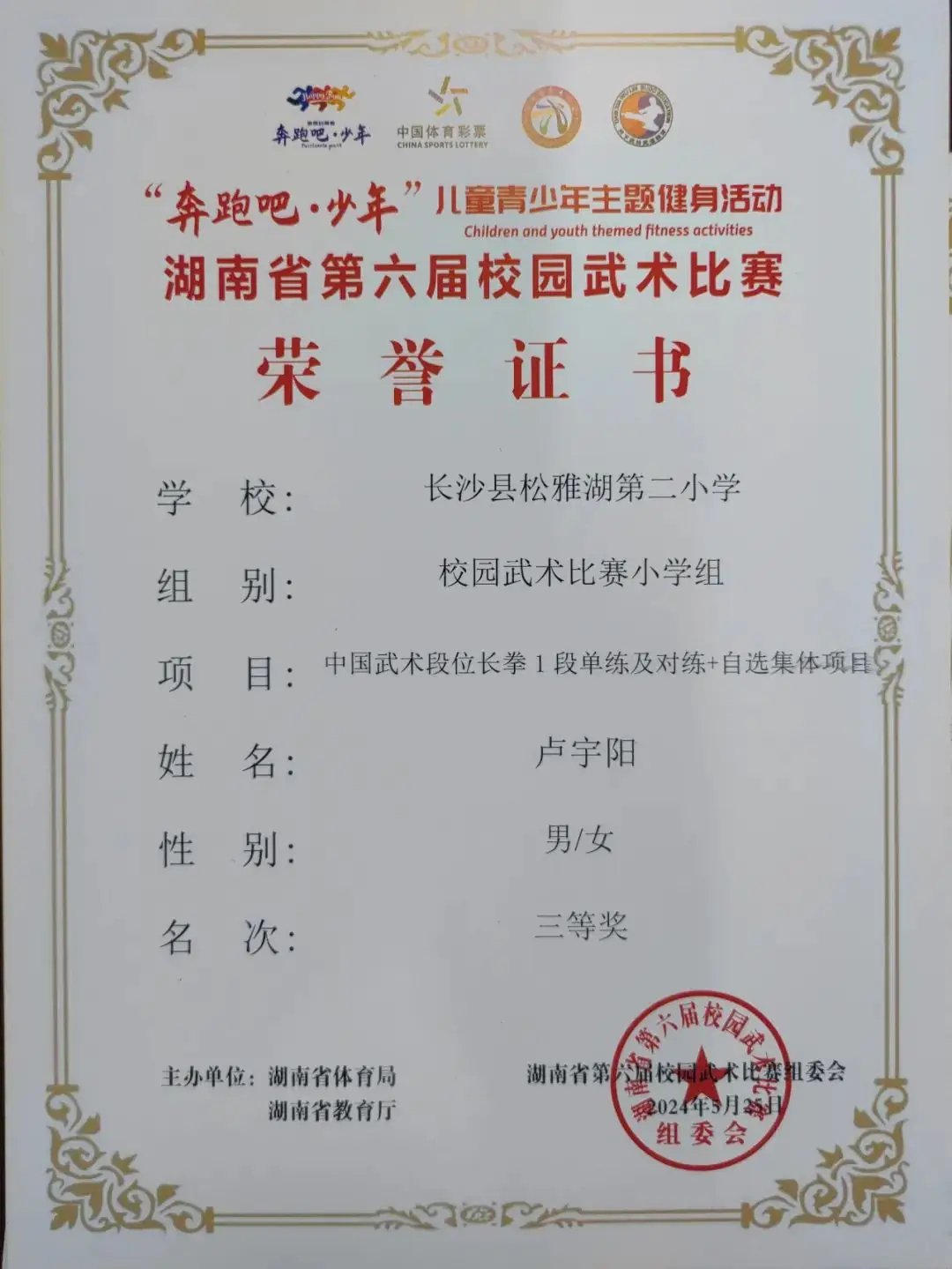 【喜报】热烈祝贺长沙县松雅湖第二小学在湖南省第六届校园武术比赛中喜获佳绩 第17张 【喜报】热烈祝贺长沙县松雅湖第二小学在湖南省第六届校园武术比赛中喜获佳绩 第17张