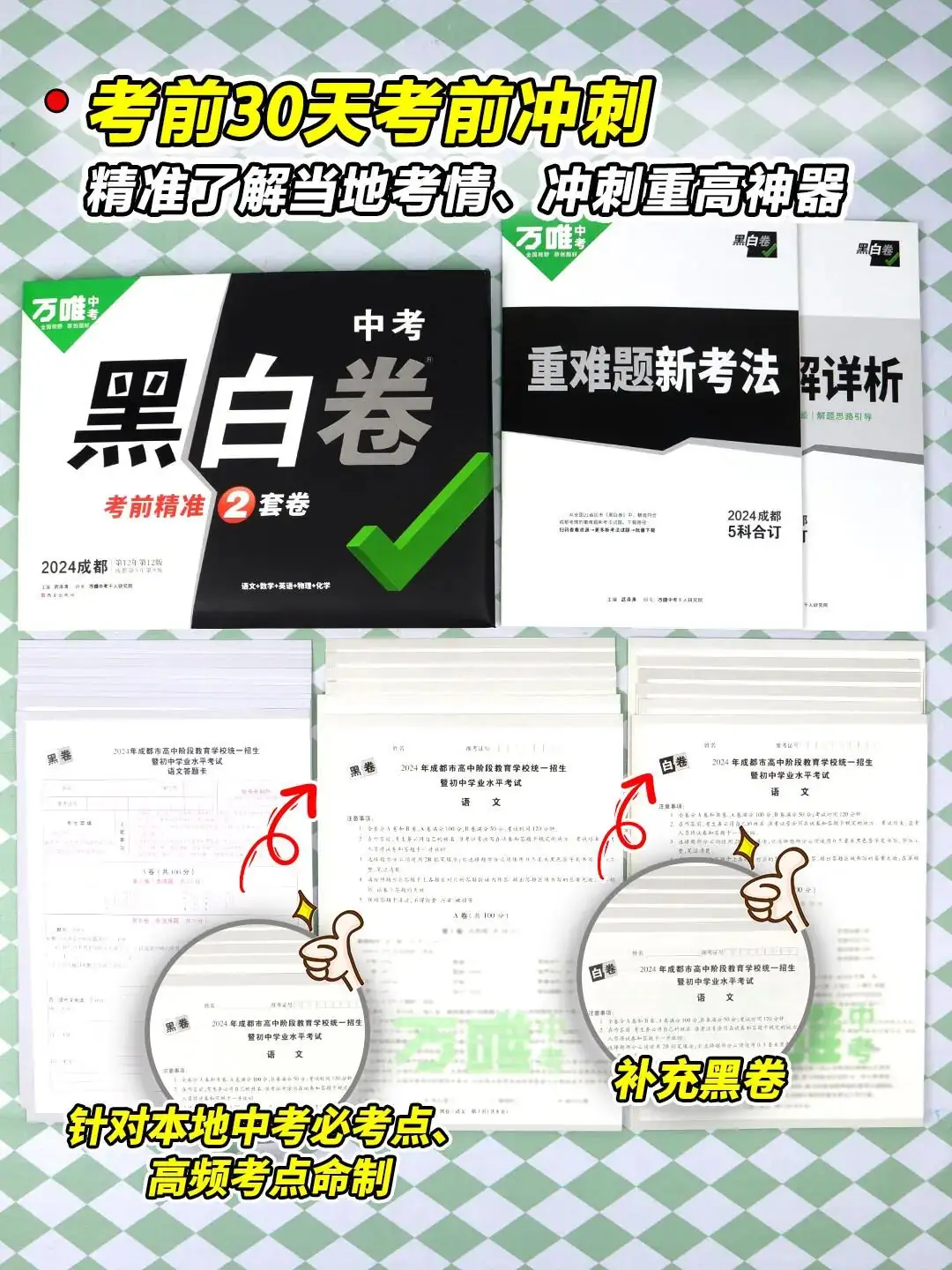 2024万唯中考定心卷 第4张