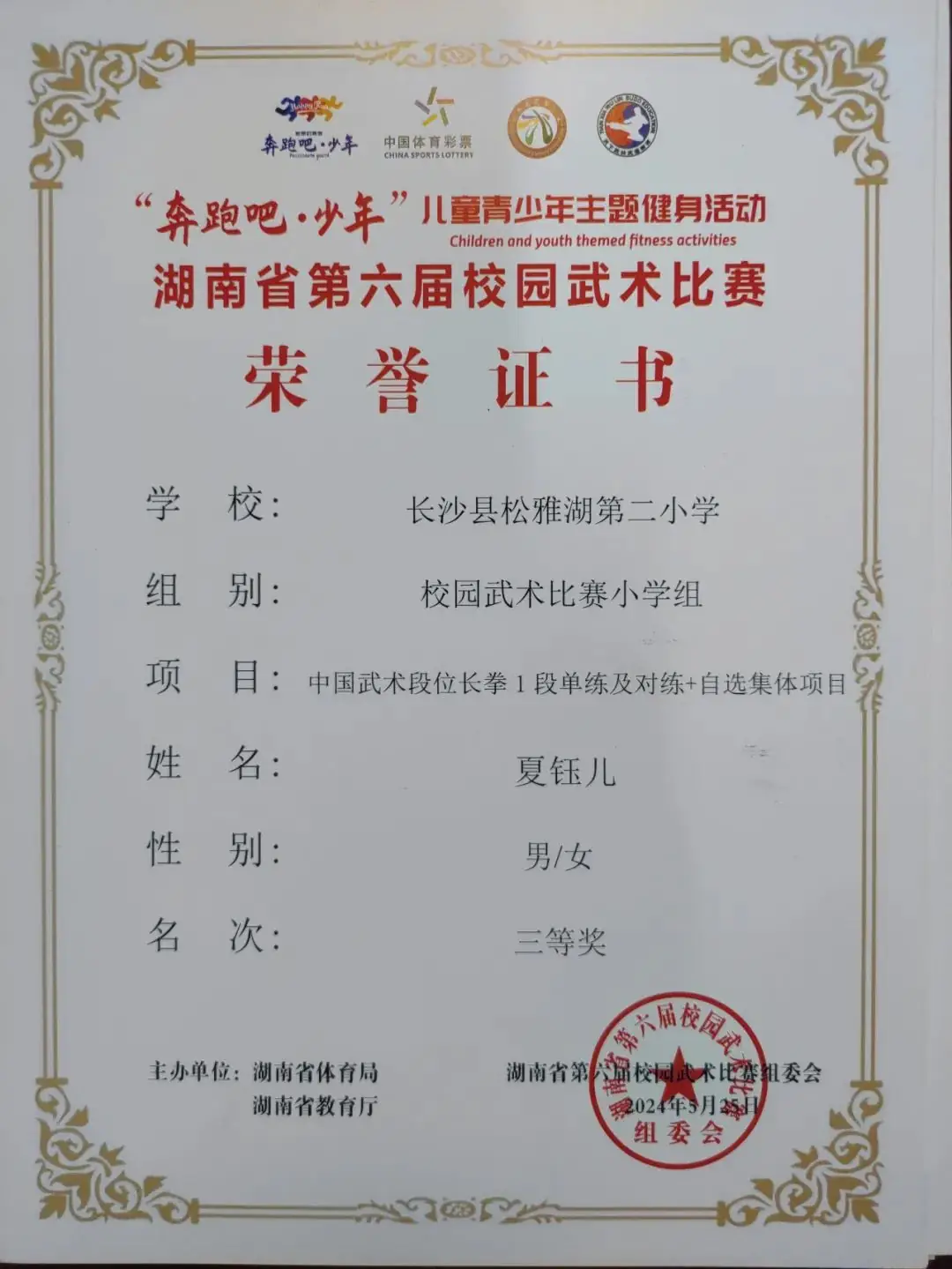 【喜报】热烈祝贺长沙县松雅湖第二小学在湖南省第六届校园武术比赛中喜获佳绩 第24张 【喜报】热烈祝贺长沙县松雅湖第二小学在湖南省第六届校园武术比赛中喜获佳绩 第24张
