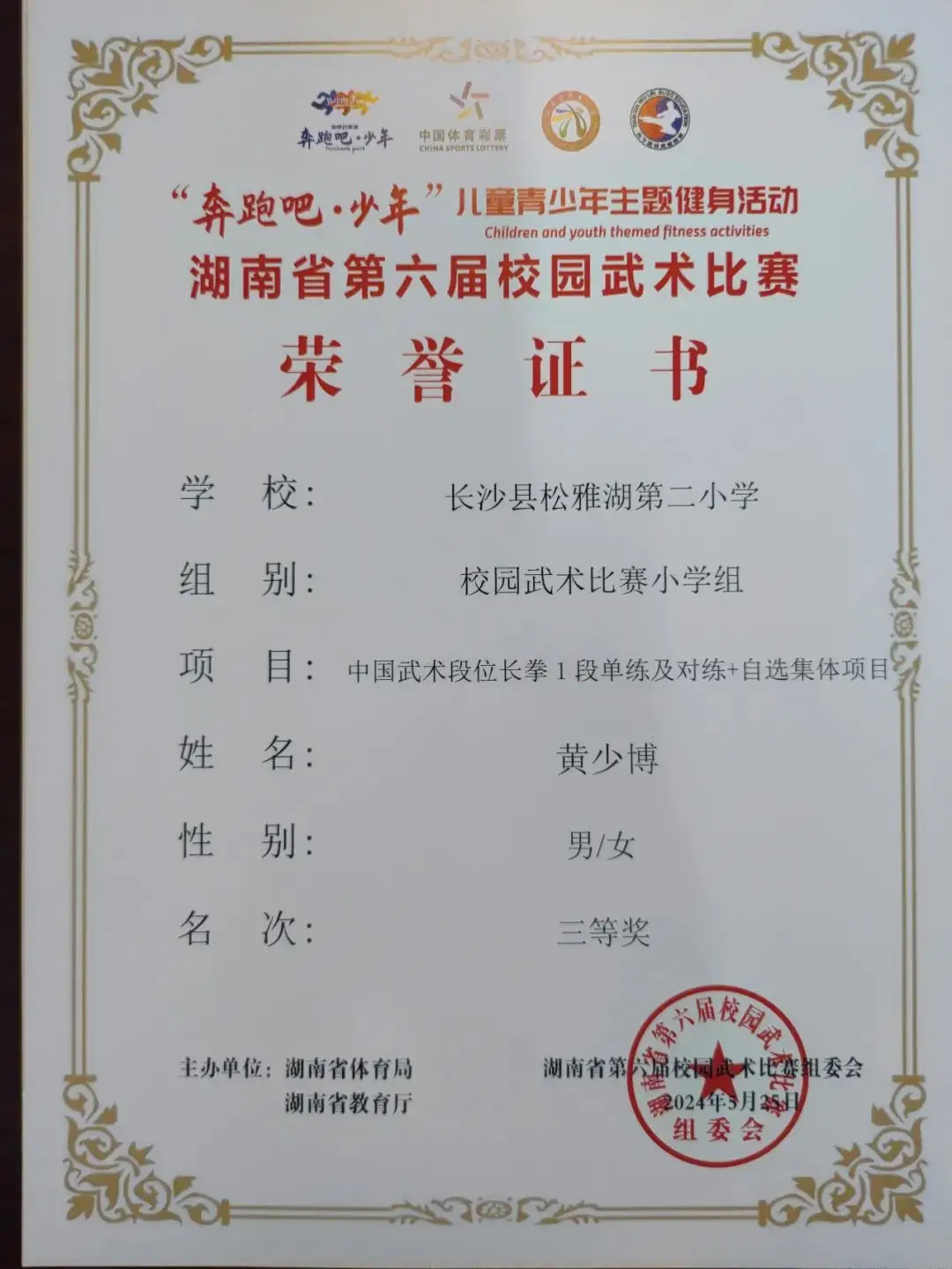 【喜报】热烈祝贺长沙县松雅湖第二小学在湖南省第六届校园武术比赛中喜获佳绩 第13张 【喜报】热烈祝贺长沙县松雅湖第二小学在湖南省第六届校园武术比赛中喜获佳绩 第13张