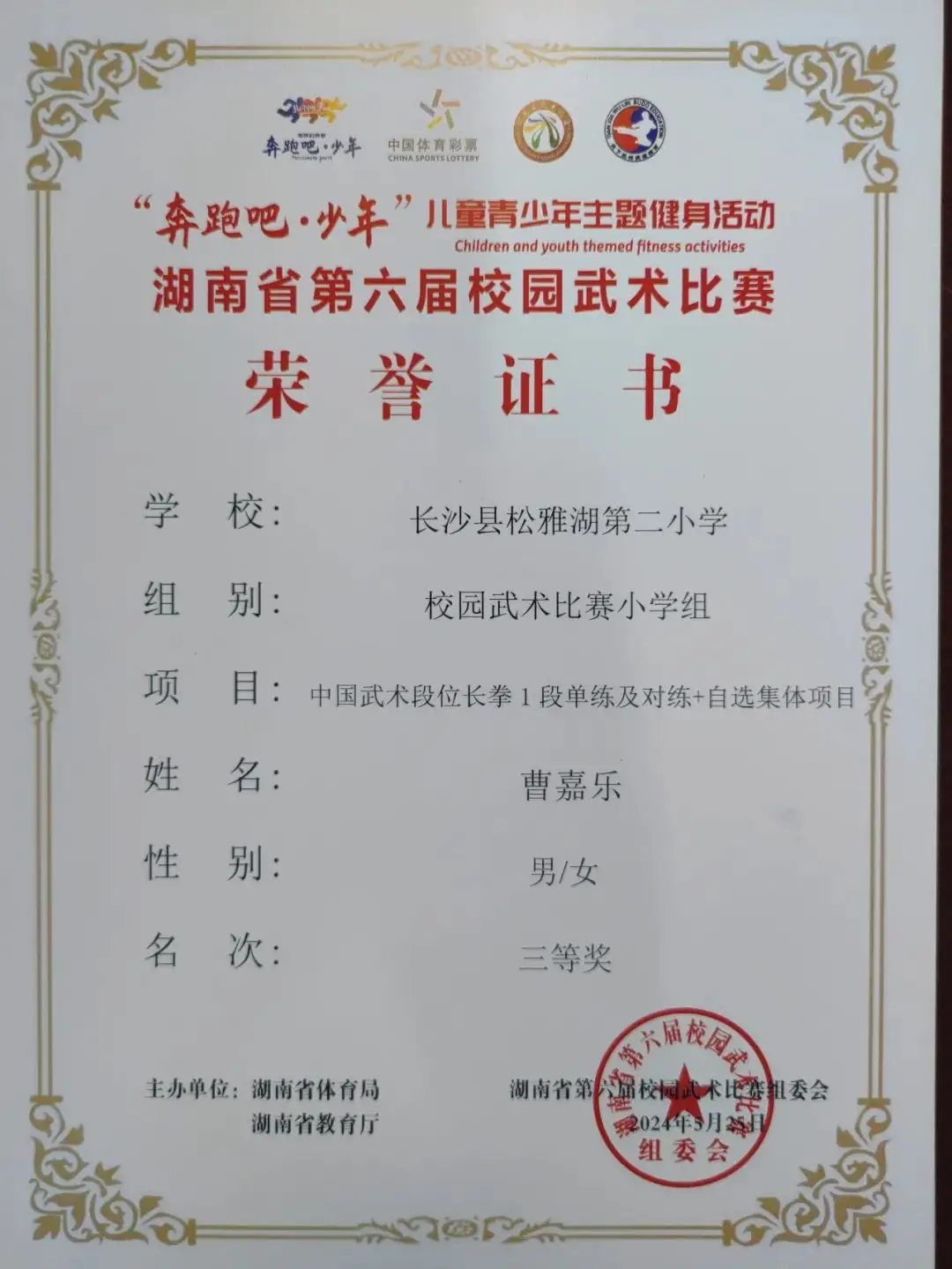 【喜报】热烈祝贺长沙县松雅湖第二小学在湖南省第六届校园武术比赛中喜获佳绩 第22张 【喜报】热烈祝贺长沙县松雅湖第二小学在湖南省第六届校园武术比赛中喜获佳绩 第22张