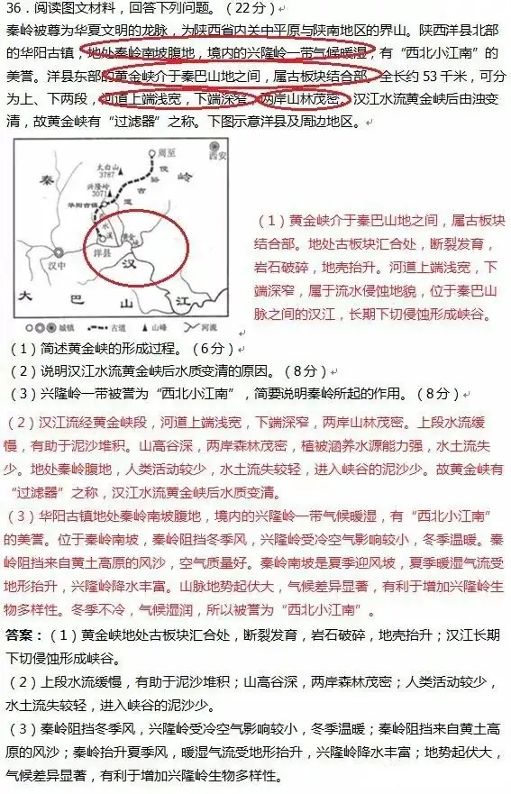 高考地理文综答题规范,考前必看 第1张
