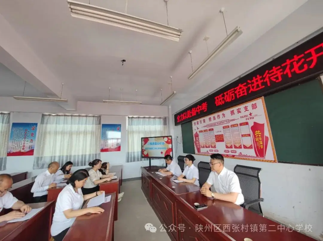 全力以赴备中考 砥砺奋进待花开——西张村镇第二中心学校中学部二模质量分析会 第1张