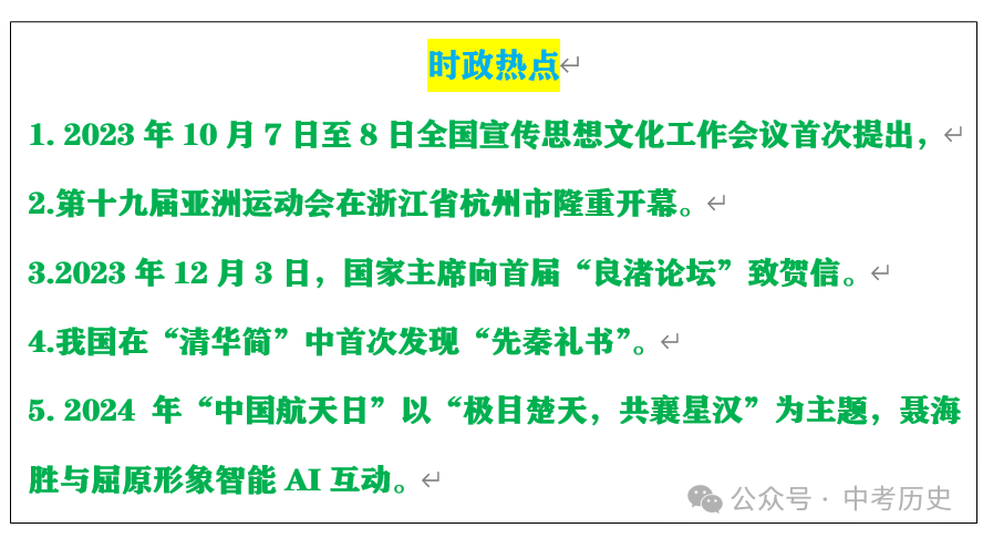 2024年中考历史35大必考专题+专练 第8张 2024年中考历史35大必考专题+专练 第8张