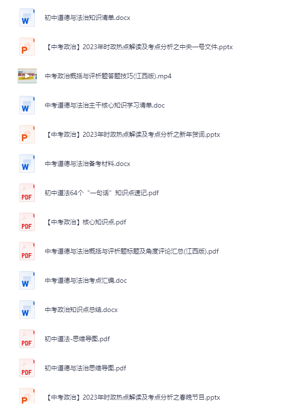 资料分享|2024中考总复习资料大全(含中考各科冲刺复习资料,全部都是PDF,可以直接打印下来背诵学习!) 第4张 资料分享|2024中考总复习资料大全(含中考各科冲刺复习资料,全部都是PDF,可以直接打印下来背诵学习!) 第4张