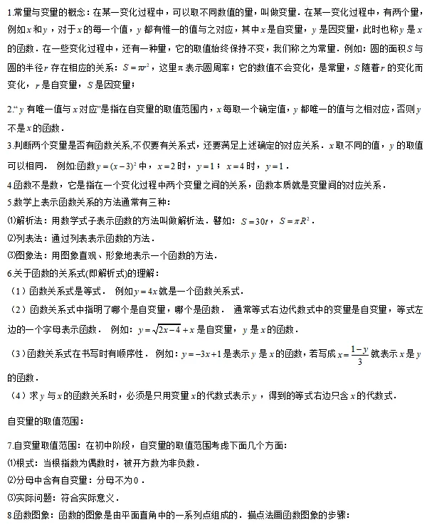 【中考数学】2024年中考数学知识考点梳理(记诵版) 第70张 【中考数学】2024年中考数学知识考点梳理(记诵版) 第70张