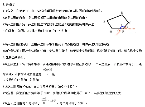 【中考数学】2024年中考数学知识考点梳理(记诵版) 第89张 【中考数学】2024年中考数学知识考点梳理(记诵版) 第89张