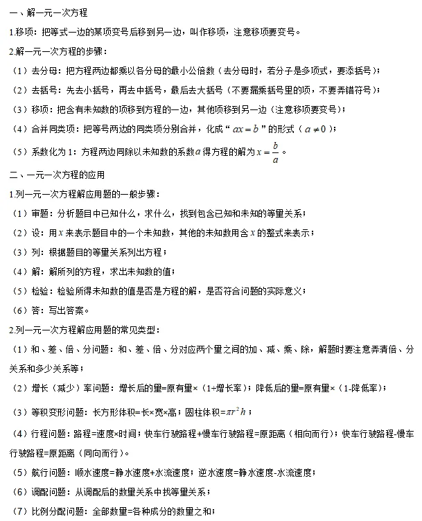 【中考数学】2024年中考数学知识考点梳理(记诵版) 第22张 【中考数学】2024年中考数学知识考点梳理(记诵版) 第22张