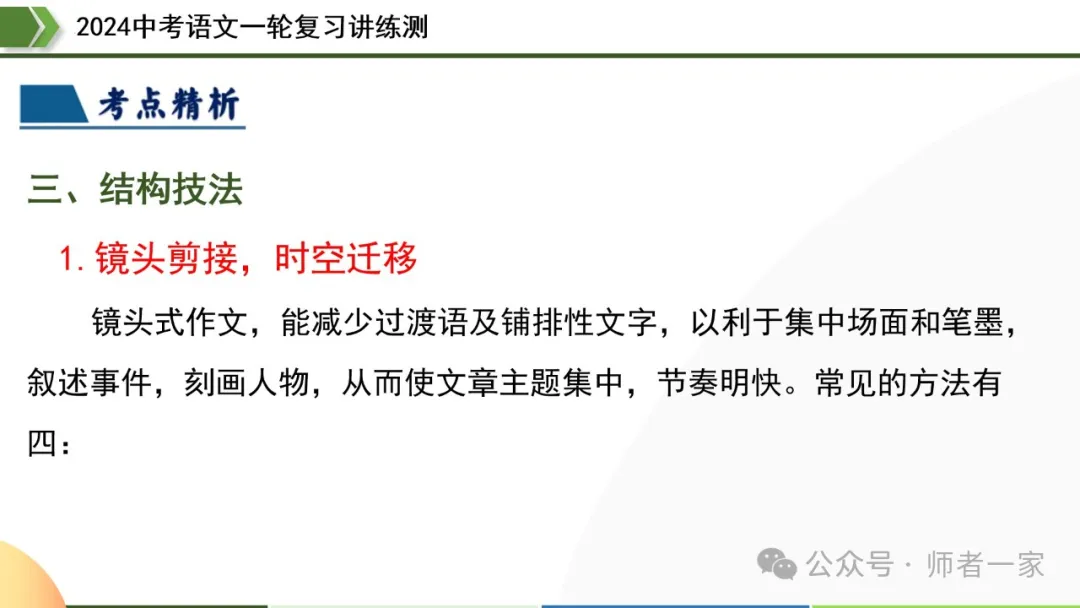 【部编新课标】2024中考语文一轮复习讲练测:43写作谋篇和布局 第20张 【部编新课标】2024中考语文一轮复习讲练测:43写作谋篇和布局 第20张