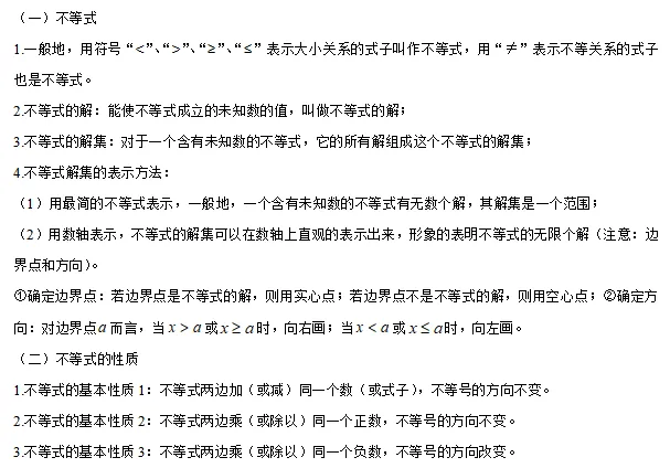 【中考数学】2024年中考数学知识考点梳理(记诵版) 第28张 【中考数学】2024年中考数学知识考点梳理(记诵版) 第28张