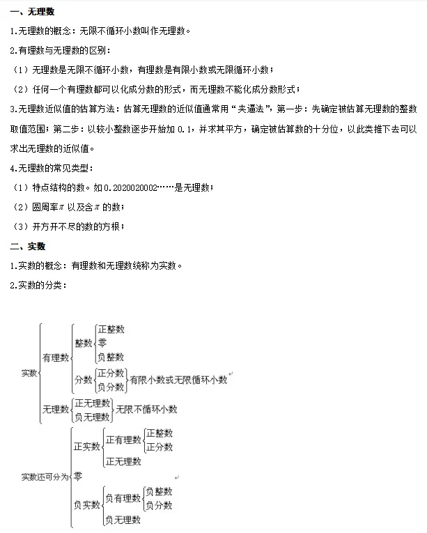 【中考数学】2024年中考数学知识考点梳理(记诵版) 第47张 【中考数学】2024年中考数学知识考点梳理(记诵版) 第47张