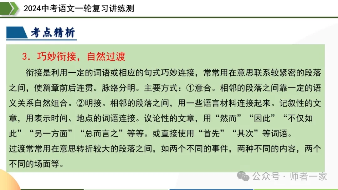 【部编新课标】2024中考语文一轮复习讲练测:43写作谋篇和布局 第19张 【部编新课标】2024中考语文一轮复习讲练测:43写作谋篇和布局 第19张