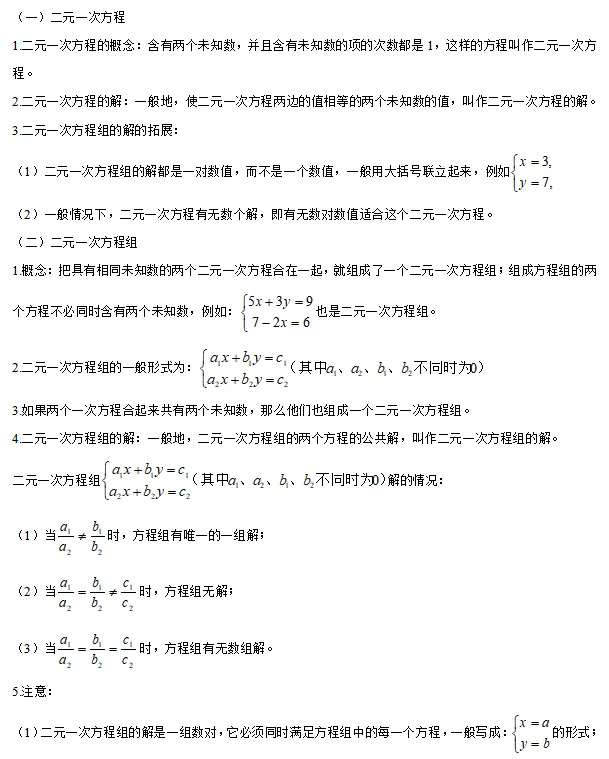 【中考数学】2024年中考数学知识考点梳理(记诵版) 第24张 【中考数学】2024年中考数学知识考点梳理(记诵版) 第24张