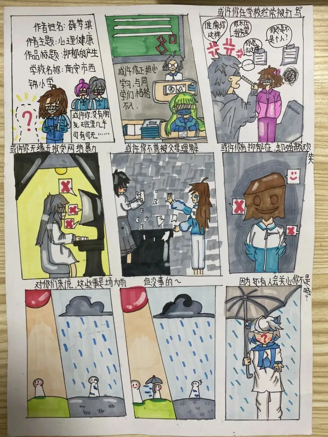 漫画心语 润心成长——西锦小学举行首届心理漫画比赛 第10张 漫画心语 润心成长——西锦小学举行首届心理漫画比赛 第10张