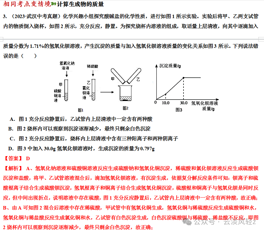 中考化学答题技巧3-----坐标曲线题 第28张 中考化学答题技巧3-----坐标曲线题 第28张