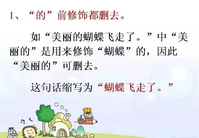小学语文基础知识:扩句和缩句 第4张 小学语文基础知识:扩句和缩句 第4张