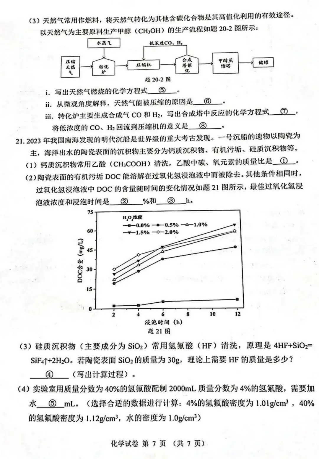 中考化学 | 2024年5月广东省佛山市二模测试卷含答案 第12张