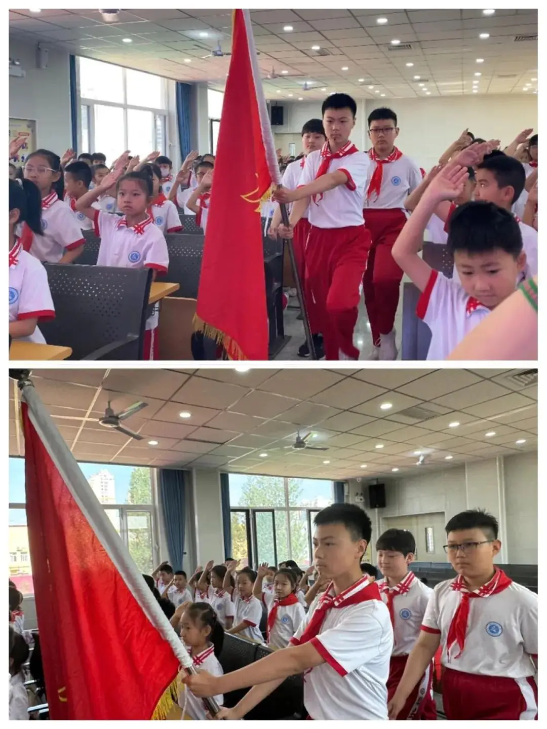 “学习新思想 做好接班人”固安县第二小学一年级第一批新少先队员入队仪式-第4张图片-四季读书网 “学习新思想 做好接班人”固安县第二小学一年级第一批新少先队员入队仪式-第4张图片-四季读书网