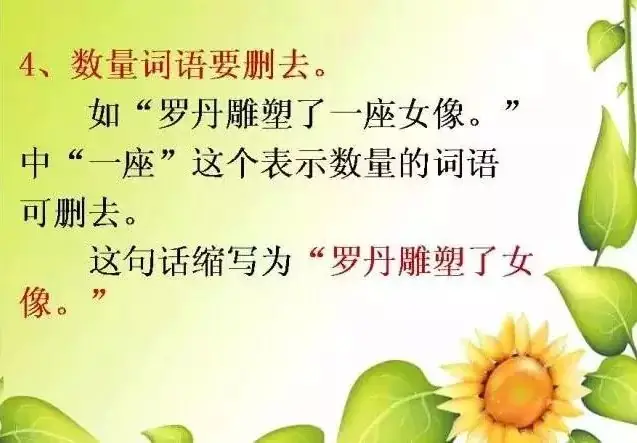 小学语文基础知识:扩句和缩句 第7张 小学语文基础知识:扩句和缩句 第7张
