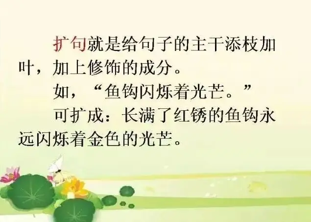 小学语文基础知识:扩句和缩句 第20张 小学语文基础知识:扩句和缩句 第20张