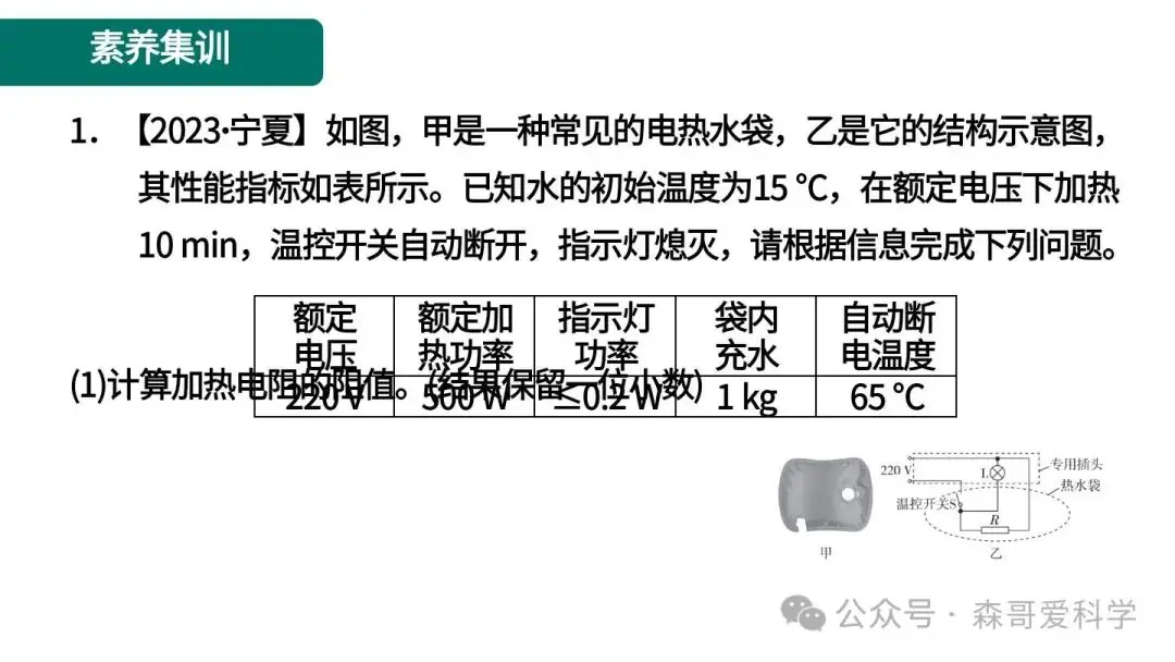 中考专题:以电热器为载体的综合计算(必考) 第2张